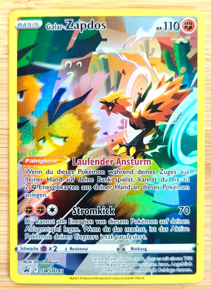 Pokemon Karte Galar-Zapdos Black Star Promo SWSH283