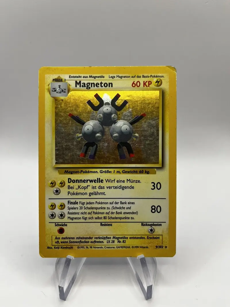 Pokemon Karte Magneton - 9/102 Basis Set Holo