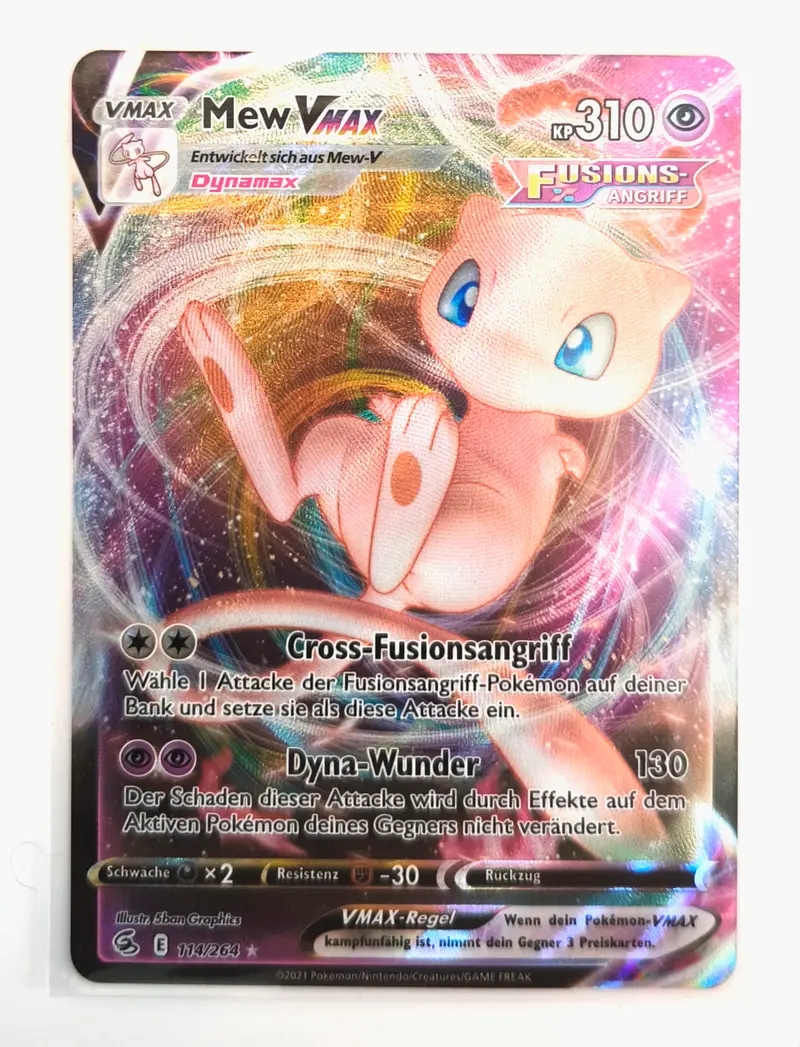 Pokemon Karte Mew VmaxFull-Art Ultra Rare 114/264