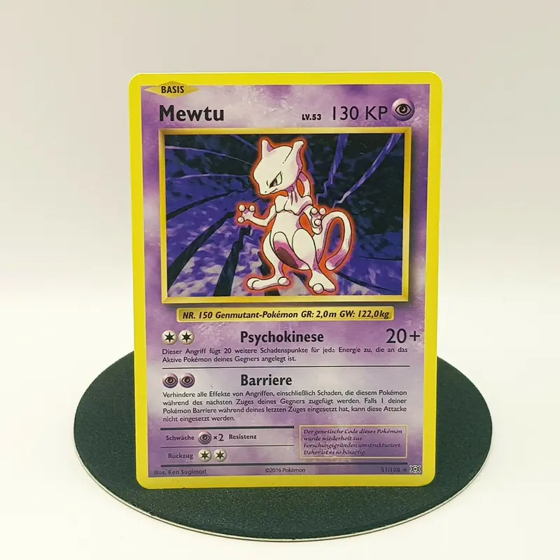 Pokemon Karte Mewtu 51/108 rare Evolution XY 2016 Near Mint