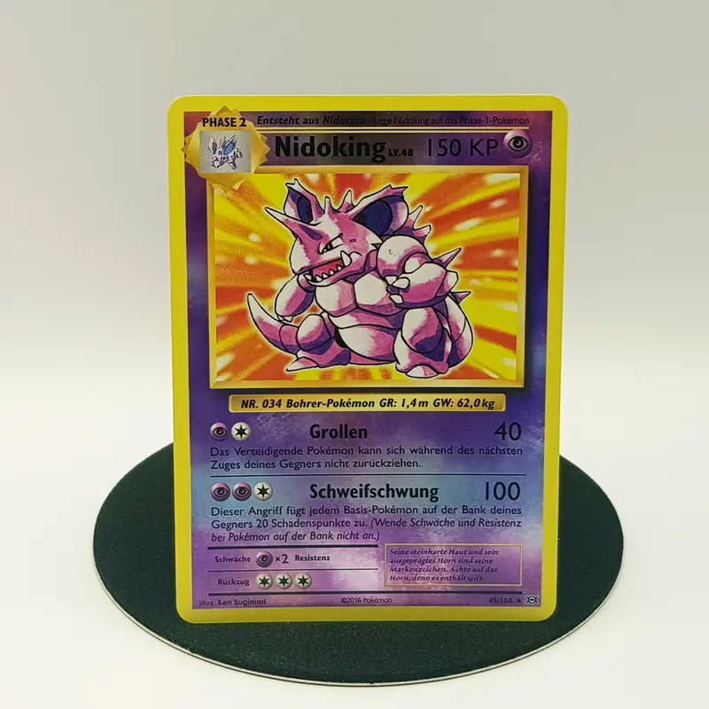 Pokemon Karte Nidoking 45/108 rare holo Evolution XY 2016 Near Mint