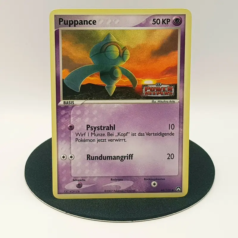 Pokemon Karte Puppance 44/108 holo EX Power Keepers stamp 2007 DE