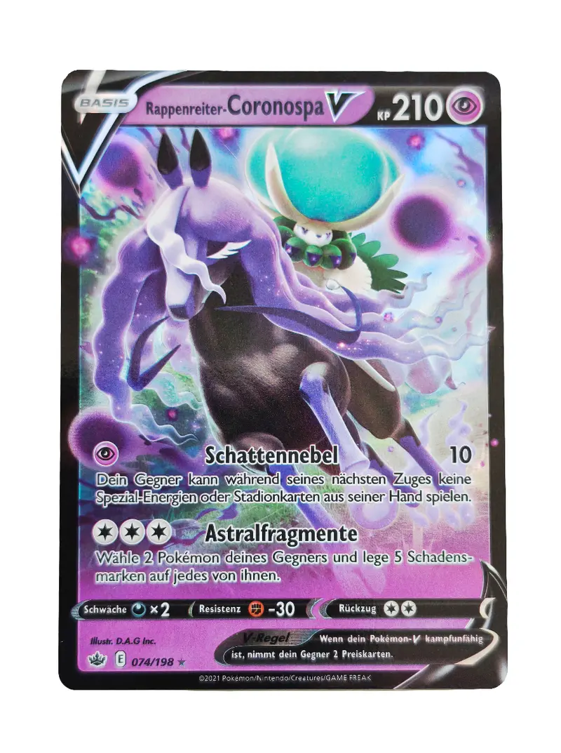 Pokemon Karte Rappenreiter-Coronospa V 074/198 Ultra Rare