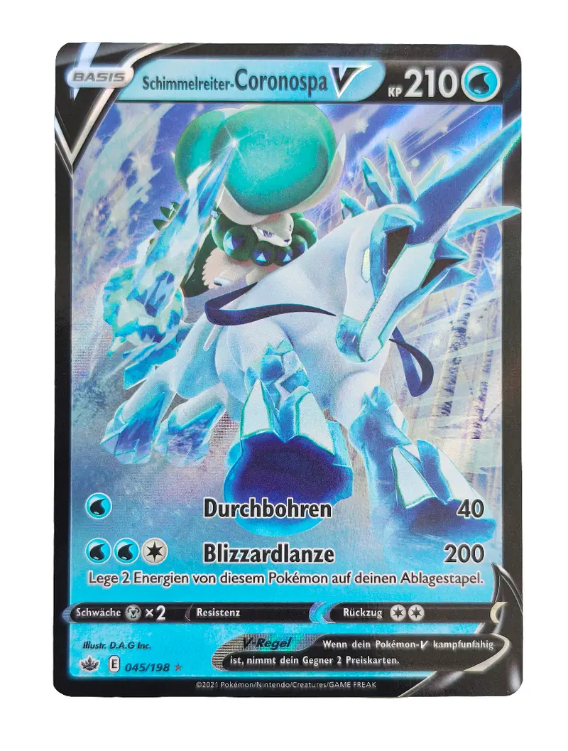 Pokemon Karte Schimmelreiter-Coronospa V 045/198 Ultra Rare