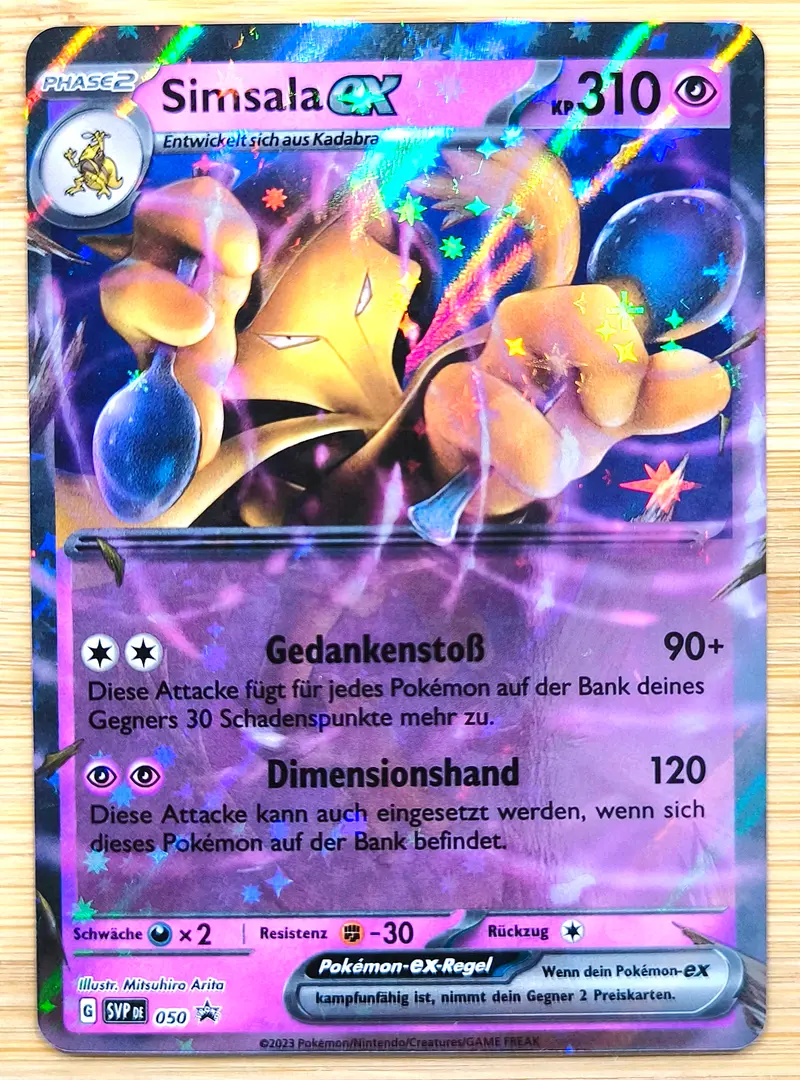 Pokemon Karte Simsala ex Black Star Promo SVP050