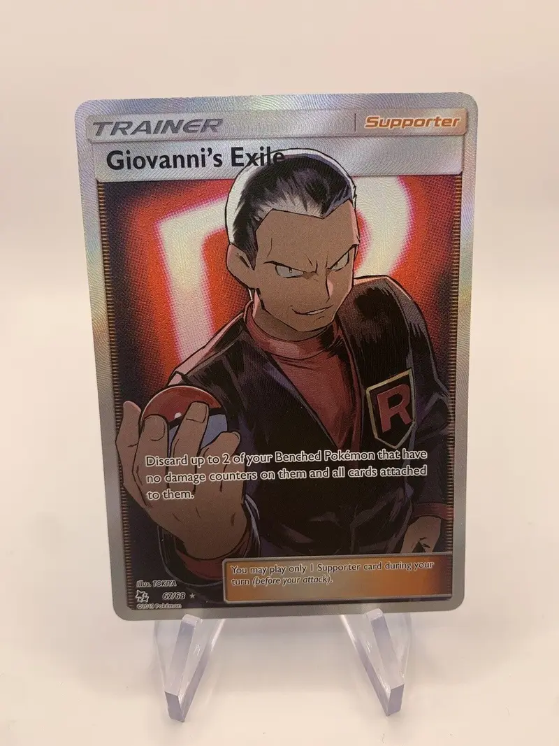 Pokémon Karte Trainer Fullart Giovannis Exil 67/68 Englisch