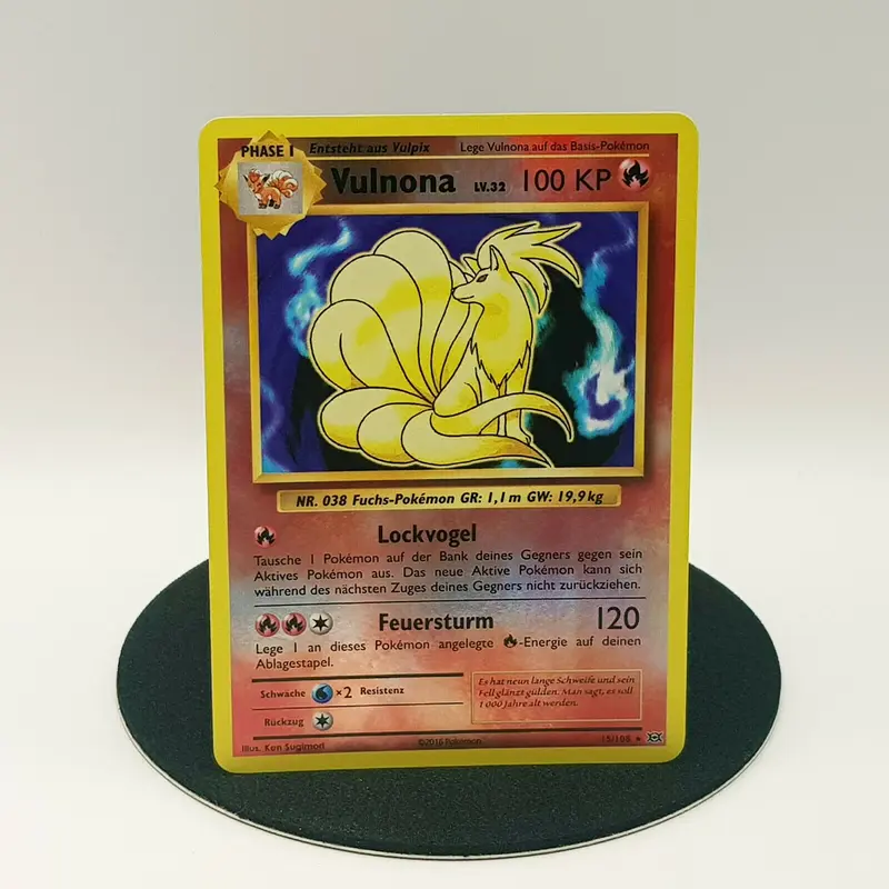Pokemon Karte Vulnona 15/108 rare holo Evolution XY 2016 Near Mint