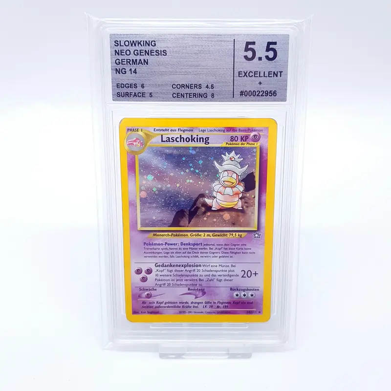 Pokemon Laschoking Slowking 14/111 Holo Neo Genesis 2001 deutsch excellent