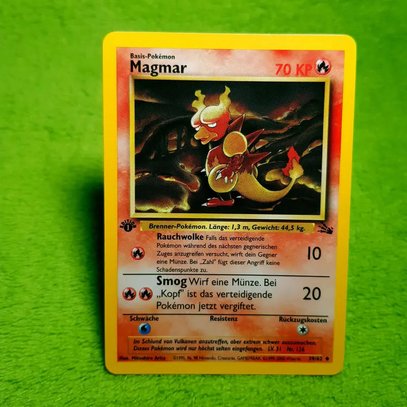 Pokemon - Magmar 39/62 - 1. Edition - Fossil Set (1999) - MINT