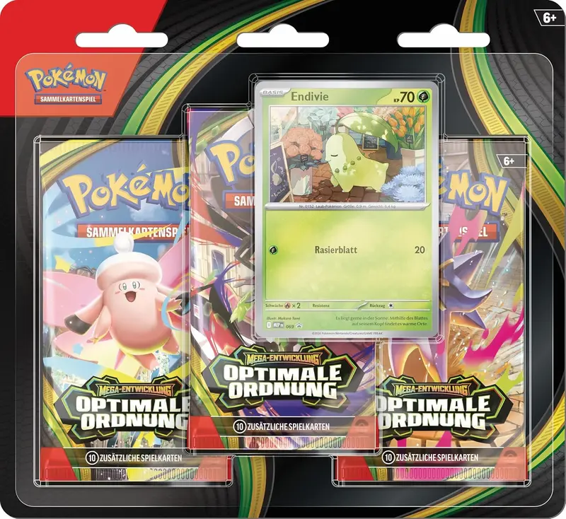 Pokémon ME03 3-Pack-Blister  - Optimale Ordnung