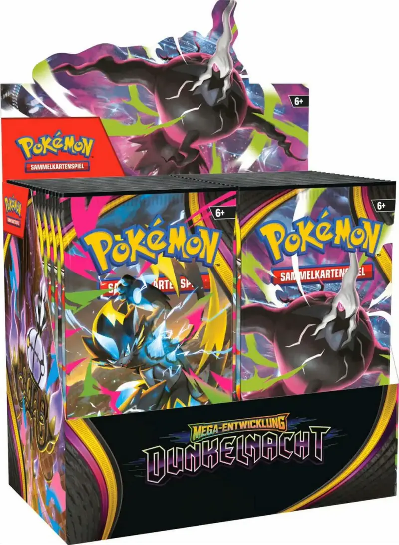 Pokémon ME03 Dunkelnacht Booster Display, 36 Boosterpacks