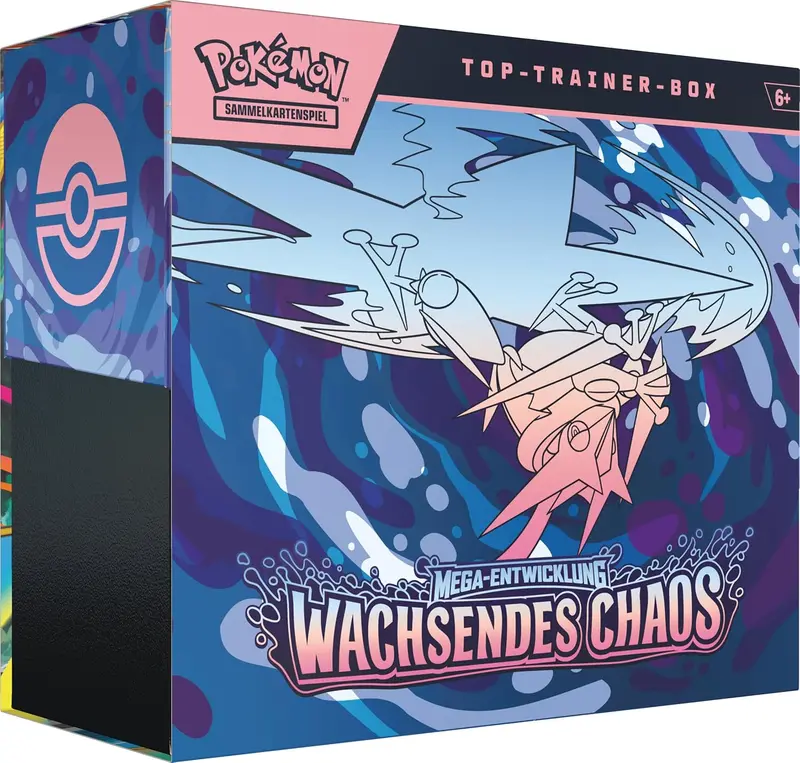 Pokémon ME03 Top-Trainer-Box Wachsendes Chaos – 9 Packs