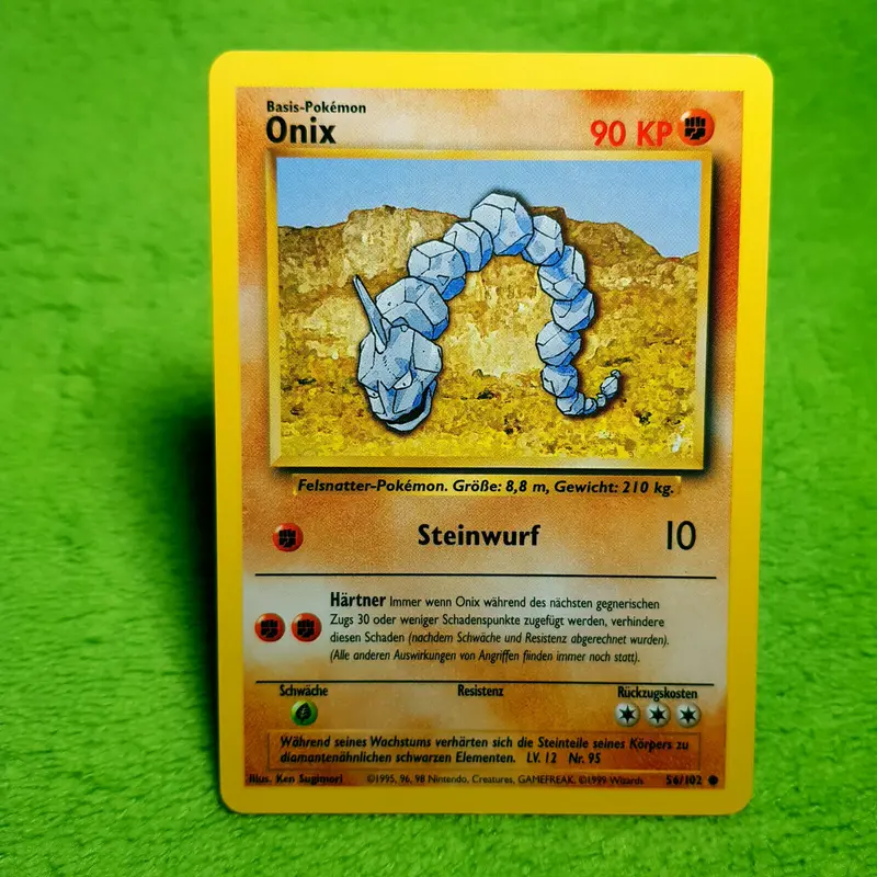 Pokemon - Onix 56/102 - Base Set (1999) - MINT - PSA 9.5-10