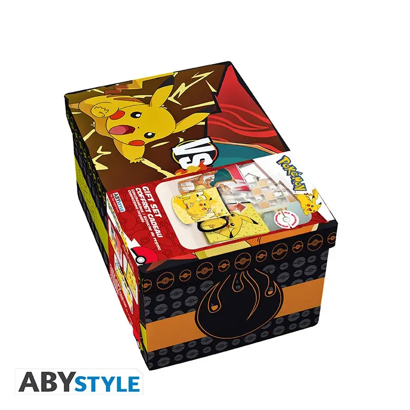 POKEMON - Pck premium Large Glass + Mug HC + notebook "Pikachu"