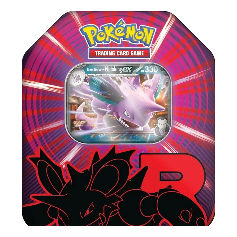 Pokémon Team Rocket's Nidoking ex Tin – Englisch