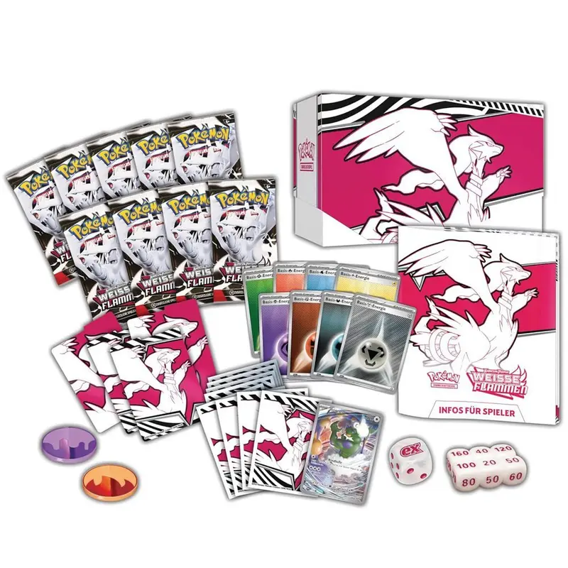 Pokémon Top-Trainer-Box Weiße Flammen | 9 Boosterpacks