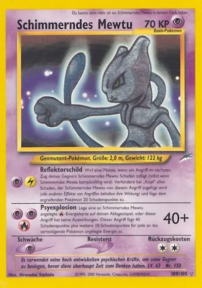 Schimmerndes Mewtu NDE-109 Secret Rare Deutsch