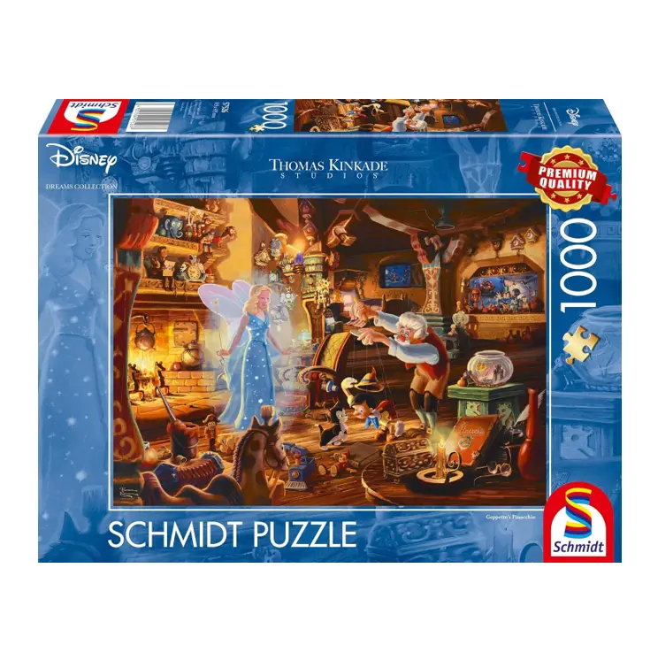 Schmidt Puzzle Disney Geppettos Pinocchio 57526 Thomas Kinkade Studios - 1000 Teile - NEU
