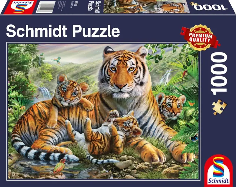 Schmidt Spiele Puzzle Tiger und Welpen 1000 Teile (58986)