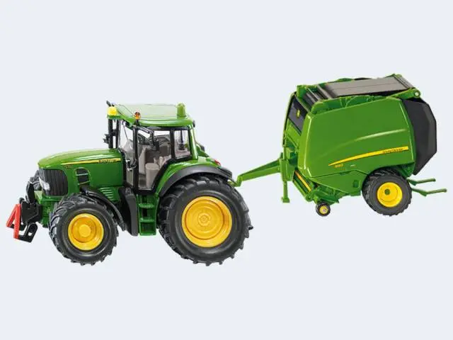 Siku John Deere mit Ballenpresse