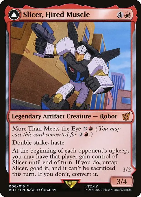 Slicer, Hired Muscle // Slicer, High-Speed Antagonist (V.1) BOT-6 Mythic Englisch