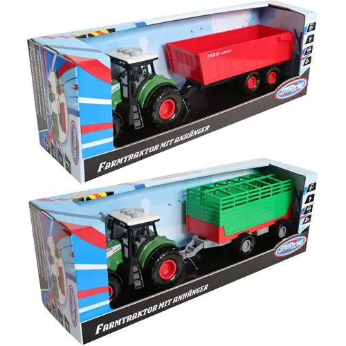 Speedzone Farmtraktor mit Anhänger - Licht & Sound Spielzeug