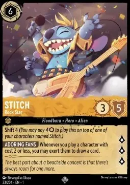 Stitch - Rock Star 1TFC-023 Super Rare Englisch