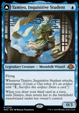 Tamiyo, Inquisitive Student // Tamiyo, Seasoned Scholar MH3-242 Mythic Excellent Englisch