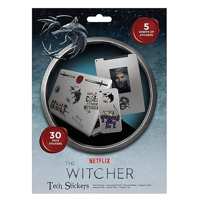 The Witcher Netflix Tech Stickers Gadget Set (30 Aufkleber)