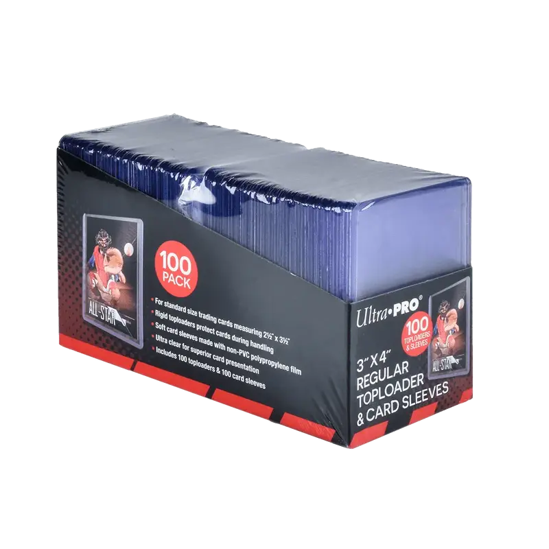 Ultra Pro - 3"x4" Regular Toploader + Soft Sleeves (100ct)