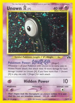 Unown [A] NDI-14 Holo Rare Englisch