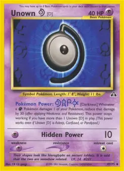 Unown [D] NDI-47 Uncommon Englisch