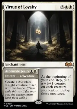Virtue of Loyalty // Ardenvale Fealty WOE-38 Mythic Near Mint Englisch Foil