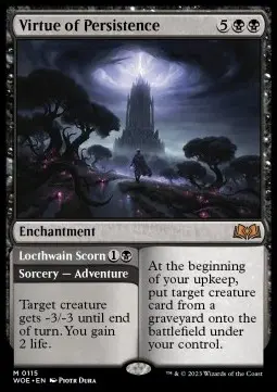 Virtue of Persistence // Locthwain-Groll WOE-115 Mythic Near Mint Deutsch