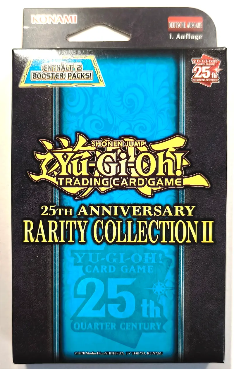 Yu-Gi-Oh - 25th Anniversary Rarity Collection 2 Tuckbox - 2 Booster Packs der 1. Auflage Deutsch