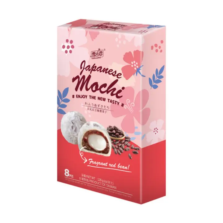 Yuki & Love - Mochi Reiskuchen - Adzukibohnenpaste - 128g