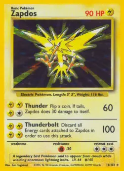 Zapdos BS-16 Holo Rare Englisch