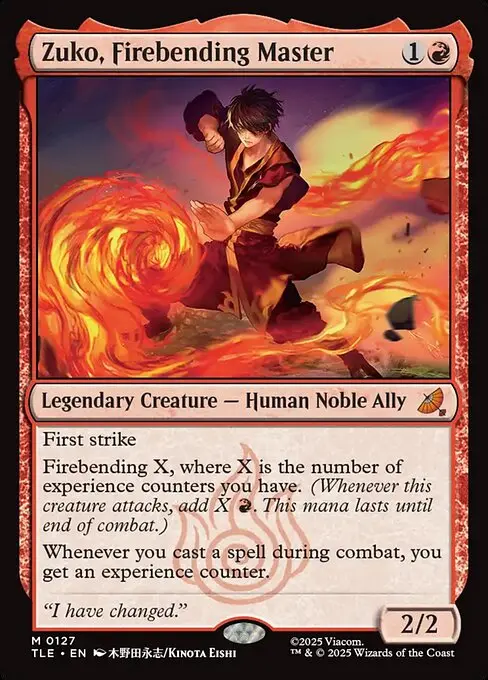 Zuko, Firebending Master (V.1) TLE-127 Mythic Englisch