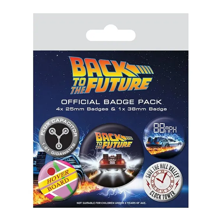 Zurück in die Zukunft Out at time Back to the future Badge Pack Pin Set (5 Buttons)